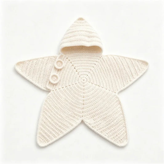 Star Baby Cute Cartoon Rompers Hand Crocheted Yarn Knitted Starfish Jumpsuit Baby Clothes 2026 Spring Autumn New